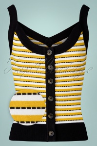 Timeless - 60s Emily Top in Yellow and Black