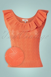 Timeless - 70s Simone Knitted Top in Orange
