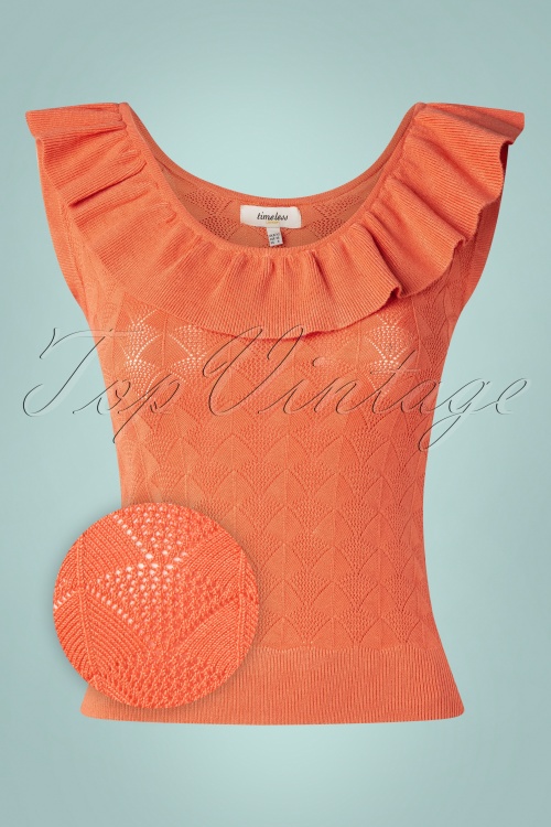 Timeless - Simone Gebreide Top in Oranje