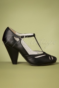 Bettie Page Shoes - 50s Harley T-Strap Pumps in Black 3