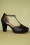 Bettie Page Shoes Mercy T-Strap Pumps Années 50 en Noir