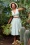 Miss Candyfloss Kaylin Floral Summer Dress Années 50 en Menthe