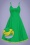 Collectif Clothing 50s Opal Banana Trim Flared Dress in Green