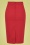 Collectif 41785 Polly Textured Cotton Pencil Skirt Red 20220523 021LW