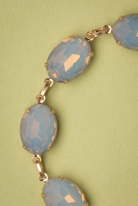 Lovely - 50s Oval Stone Bracelet in Grey Opal 2