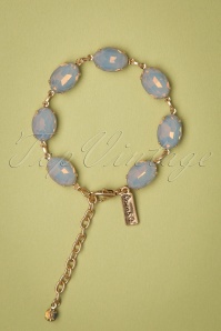 Lovely - Ovales Stein Armband aus grauem Opal