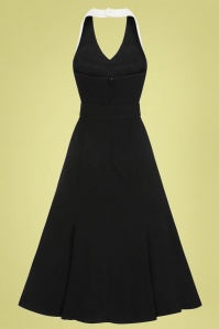 Collectif Clothing - Estelle Midi Dress Années 50 en Noir 3