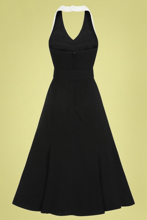 Collectif Clothing - 50s Estelle Midi Dress in Black 3