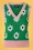60s Kitsch Daisy Vest Top in Green