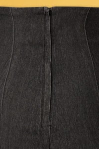 Collectif Clothing - Kiki Jeans mit hoher Taille in Schwarz 2