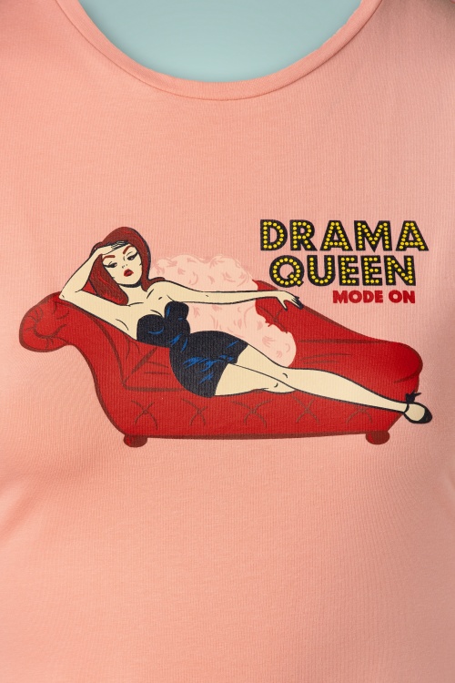 Collectif 43802 Tshirt Pink Drama Queen 220531 02W