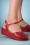 60s Kat Wedge Sandals in Red