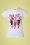 Pin Up Gang T-Shirt Années 50 en Blanc