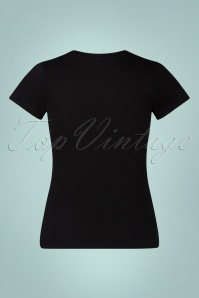PinRock - Rockabilly meisjes T-shirt in zwart 2