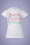 Peggy Sue's Diner T-Shirt Années 50 en Blanc