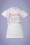 PinRock - Peggy Sue's Diner T-Shirt Années 50 en Blanc