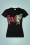 T-Shirt Blondy Hula Girls Années 50 en Noir