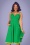 Collectif Clothing - 50s Opal Banana Trim Flared Dress in Green 5