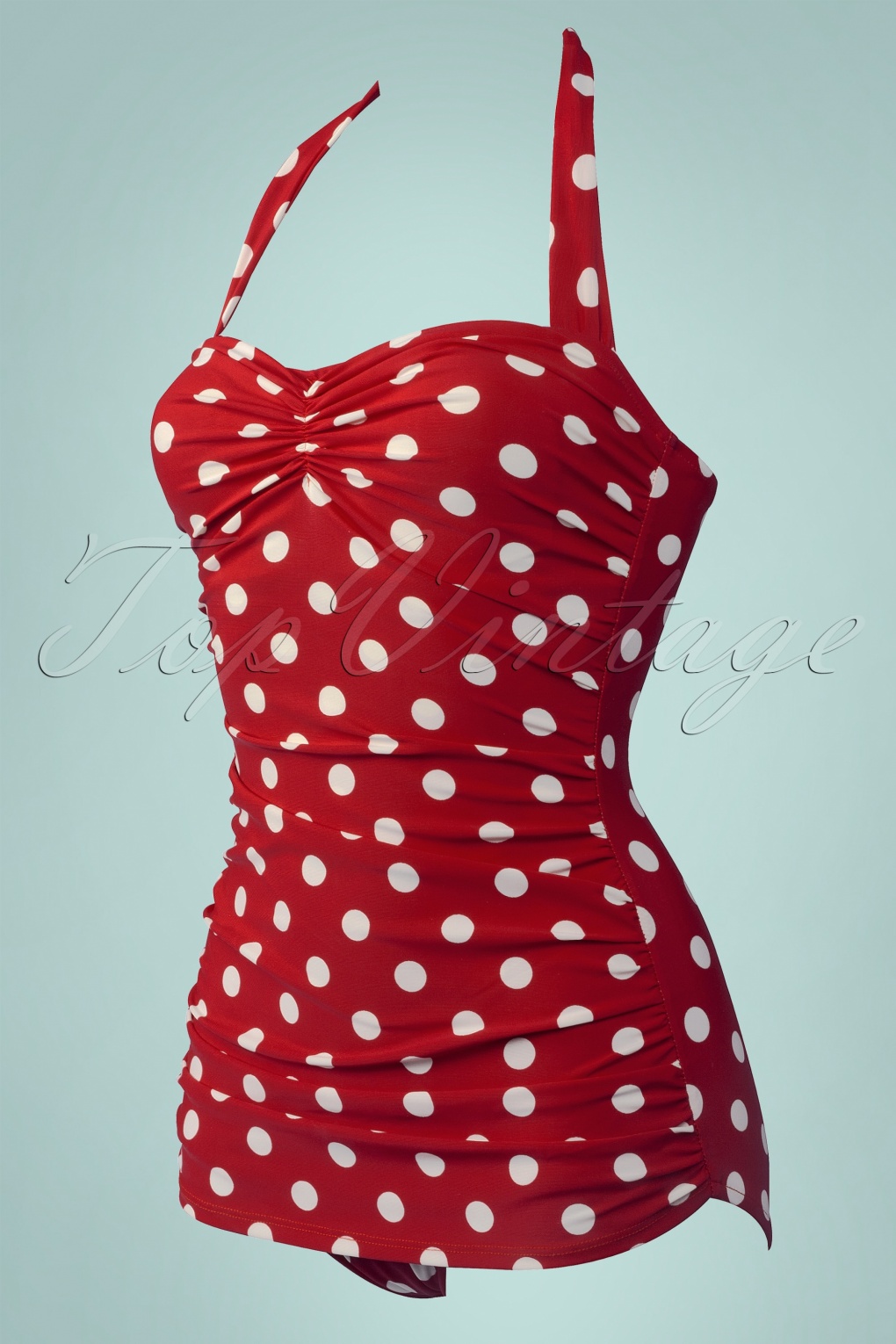 Oefening druiven Oceaan 50s Classic Polkadot One Piece Swimsuit in Red and White