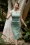 Rhianna Siren Linen Wiggle Dress Années 50 en Pistache