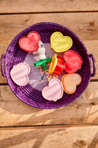 Rice - Plastic Heart Shaped Food Keepers in multi 3