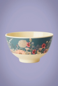 Rice - Melamine Small Flower Bowl in Blue 2