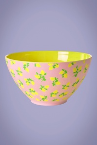 Rice - Melamine Lemons Salad Bowl in Pink 2