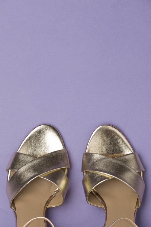 s.Oliver - 60s Jessy Sandalettes in Platinum Gold 2