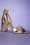60s Jessy Sandalettes in Platinum Gold