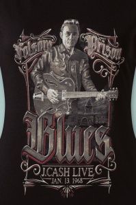 Rumble59 - T-Shirt Folsom Prison Blues Années 50 en Noir 3