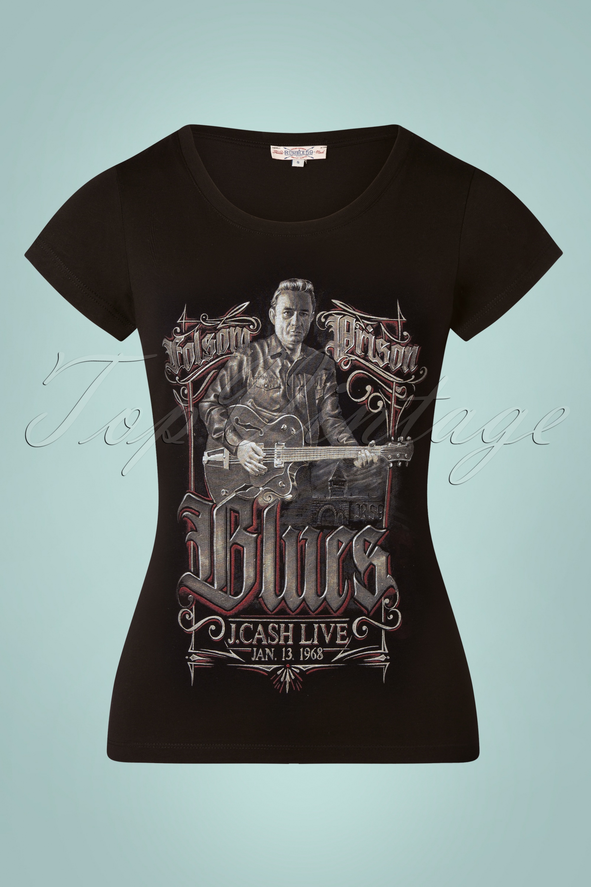 Rumble59 - Folsom Prison Blues T-shirt in zwart