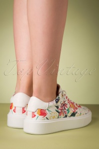 Ted Baker - 50s Lonnia Floral Sneakers in Ivory  5