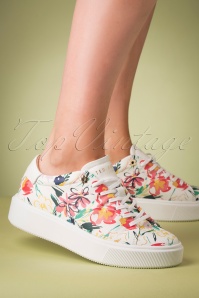 Ted Baker - 50s Lonnia Floral Sneakers in Ivory 