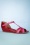 La Veintinueve 60s Lucy T-Strap Sandals in Red and Pink