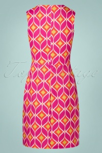 Vintage Chic for Topvintage - Dixie Retro Kleid in Pink und Orange 2