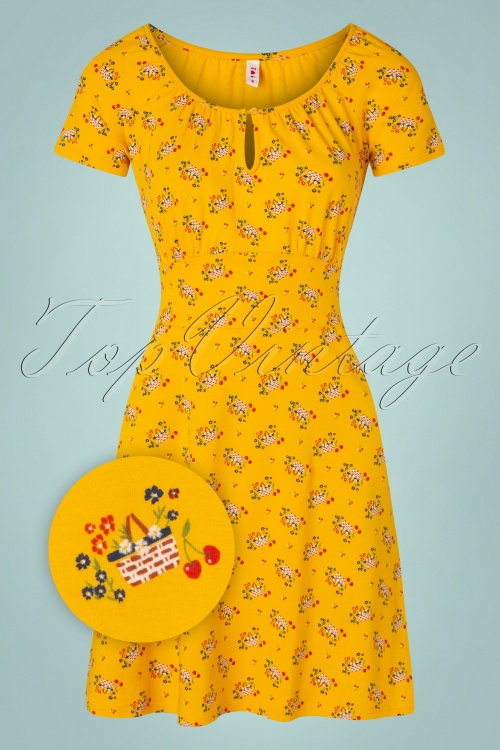 Blutsgeschwister - Ducktales Romance jurk in Happy Sunday geel 2