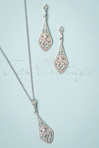 Lovely - 50s Crystal Earrings in Silver 3
