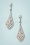 Lovely Crystal Earrings Années 50 en Argenté