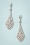 Lovely - Crystal Earrings Années 50 en Argenté