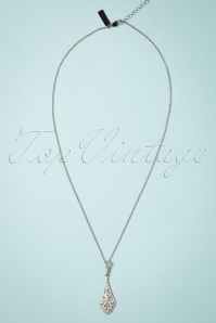 Lovely - 50s Crystal Necklace in Silver 2
