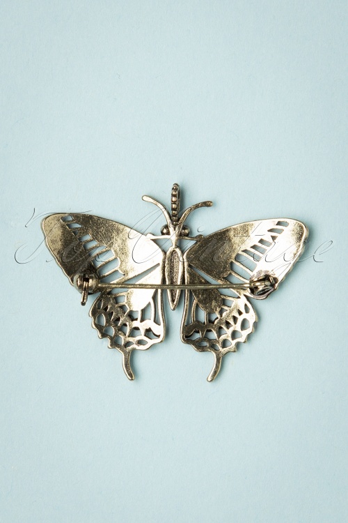 Lovely - Butterfly Brooch Années 30 en Vert 2