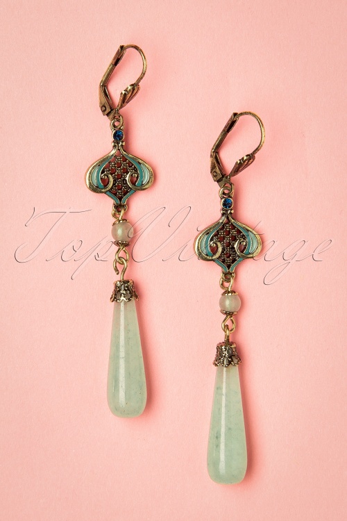 ANTIQUE GREEN JADE CHAINLINK earrings – Mazza Boutique