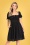 50s Isla Broderie Anglaise Swing Dress in Black
