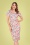 Collectif 41803 Caterina Floral Whimsy Pencil Dress Pink 20220622 020LW