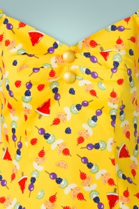 Collectif Clothing - Dolores Fruit BBQ top in geel 4
