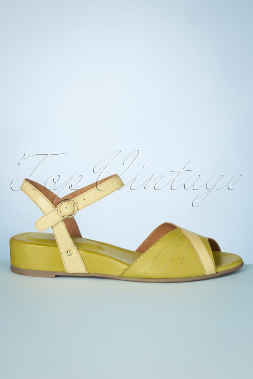 La Veintinueve - 60s Ines Sandals in Yellow 2