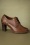 Beth Leather Shoe Booties Années 50 en Cognac