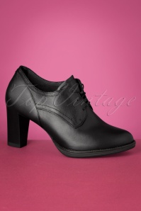 Tamaris - 50s Beth Leather Shoe Booties in Black