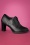 Beth Leather Shoe Booties Années 50 en Noir