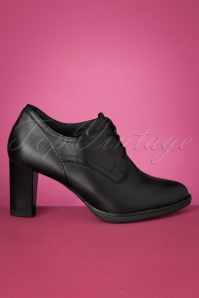 Tamaris - Beth Leather Shoe Booties Années 50 en Noir 3